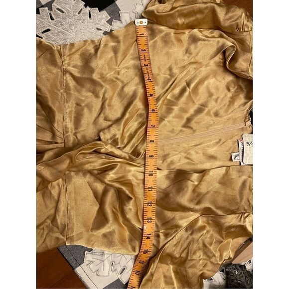 Free People - FELICITY PLUNGED TIE FRONT MINI DRESS - PORCINI by Shona Joy size - Picture 14 of 16